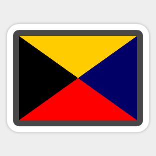 Nautical Flag Code - "I Require a Tug" Sticker
